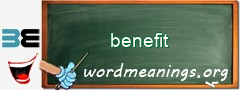 WordMeaning blackboard for benefit